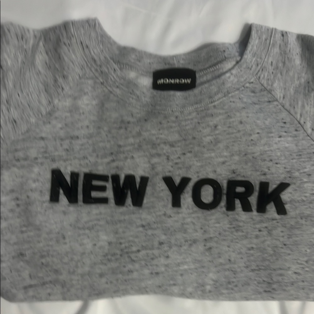 Monrow Grey 'New York' Sweatshirt